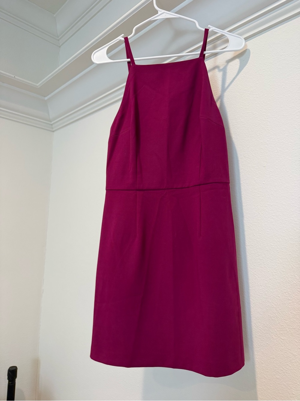 French Connection Magenta Mini Dress with Slim Straps